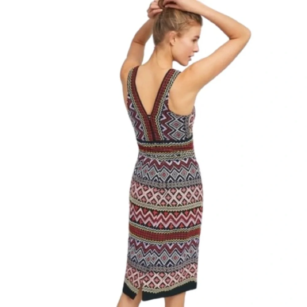 Anthropologie Akemi + Kin Geo-Embroidered Dress Size 4 EUC - Picture 2 of 15